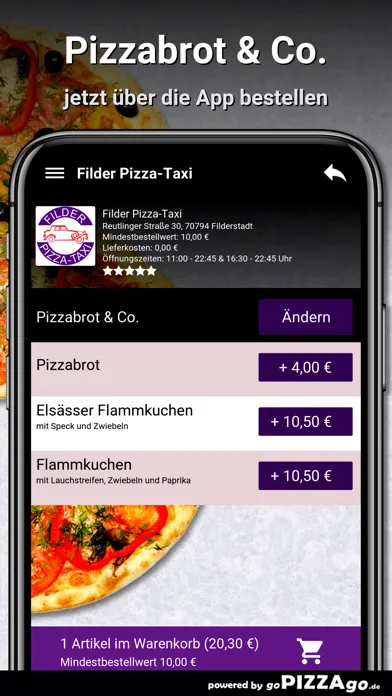 Filder Pizza-Taxi Filderstadt 스크린샷