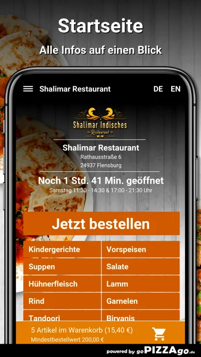 Shalimar Restaurant Flensburg Screenshots
