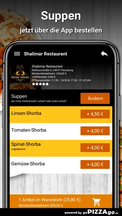 Shalimar Restaurant Flensburg Screenshots