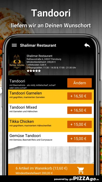 Shalimar Restaurant Flensburg Screenshots