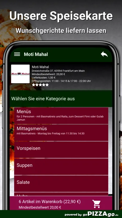 Zrzuty ekranu Moti Mahal Frankfurt am Main