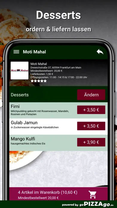 Zrzuty ekranu Moti Mahal Frankfurt am Main