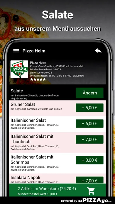 Zrzuty ekranu Pizza Heim Frankfurt am Main