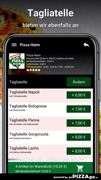 Zrzuty ekranu Pizza Heim Frankfurt am Main
