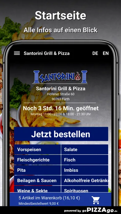 Capturas de tela do Santorini Grill & Pizza Fürth
