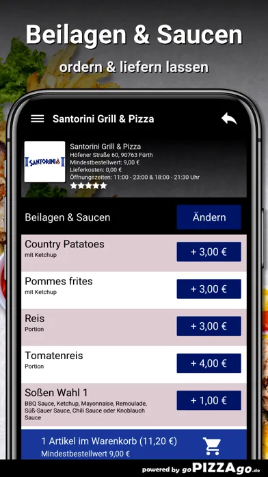 Capturas de tela do Santorini Grill & Pizza Fürth
