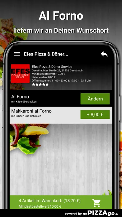 Efes Pizza & Döner Service Ekran Görüntüleri