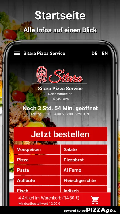 Captures d'écran de Sitara Pizza Service Gera