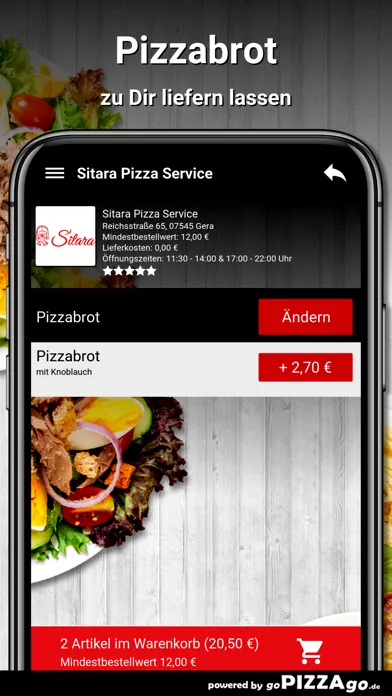 Captures d'écran de Sitara Pizza Service Gera