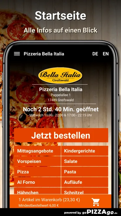 Capturas de tela do Bella Italia Greifswald