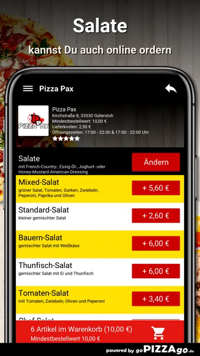Zrzuty ekranu Pizza Pax Gütersloh