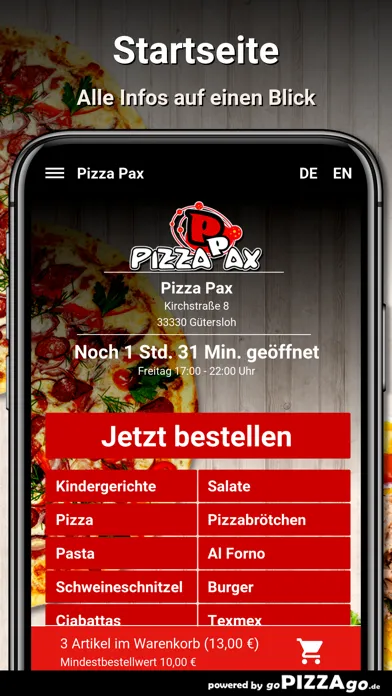 Zrzuty ekranu Pizza Pax Gütersloh