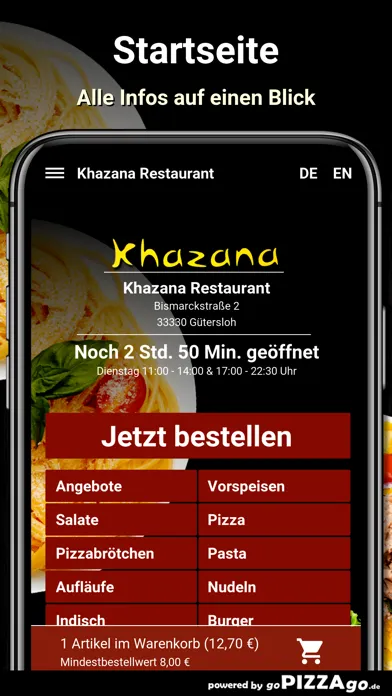 Khazana Restaurant Gütersloh سکرین شاٹس