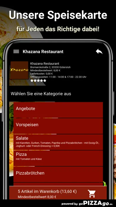 Khazana Restaurant Gütersloh سکرین شاٹس
