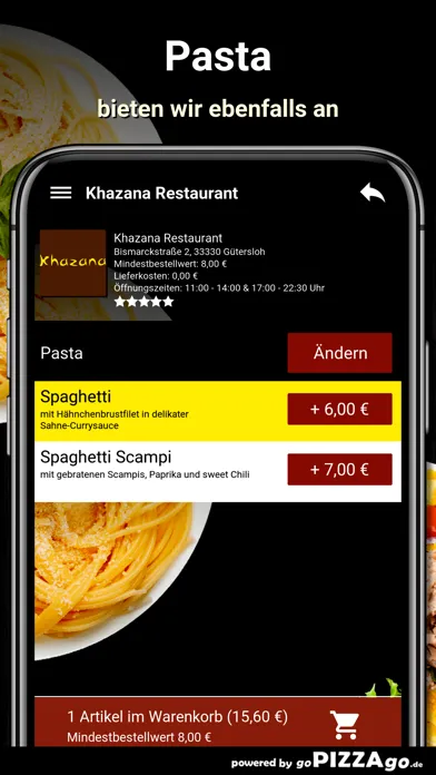 Khazana Restaurant Gütersloh سکرین شاٹس