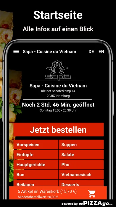 Sapa - Cuisine du Vietnam Hamb स्क्रीनशॉट