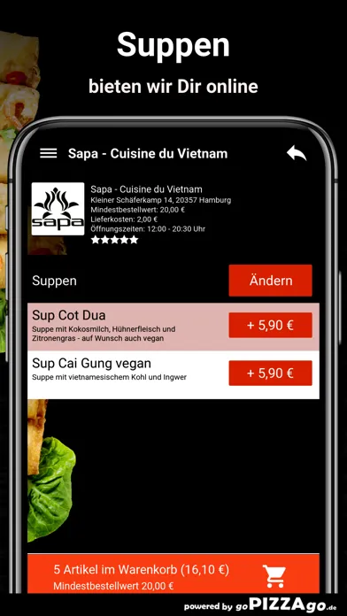 Sapa - Cuisine du Vietnam Hamb स्क्रीनशॉट