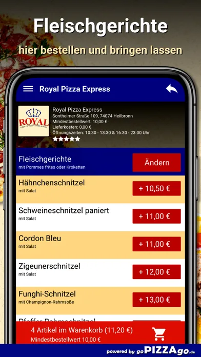 Capturas de tela do Royal Pizza Express Heilbronn
