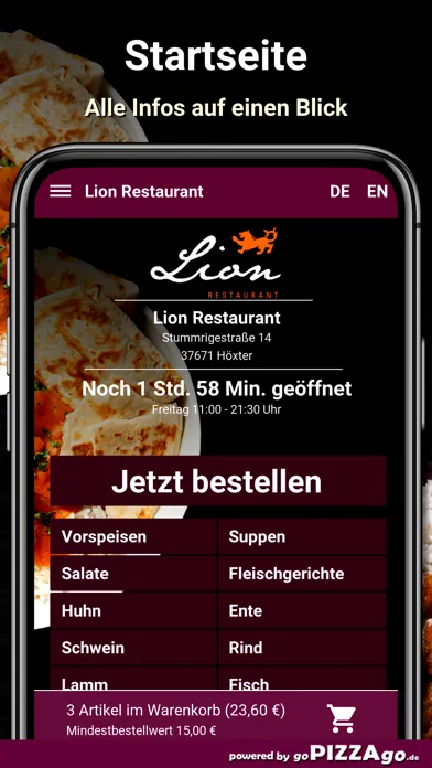 Lion Restaurant Höxter应用截图