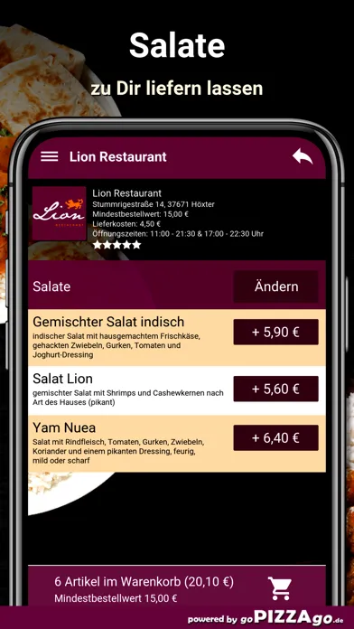 Lion Restaurant Höxter应用截图