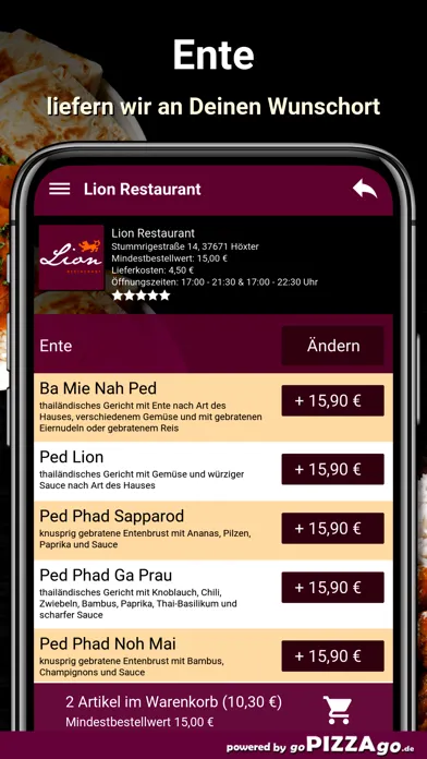 Lion Restaurant Höxter应用截图