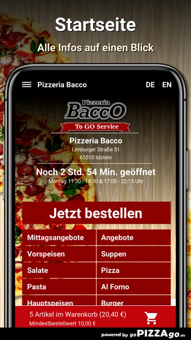 Скриншоты Pizzeria Bacco Idstein