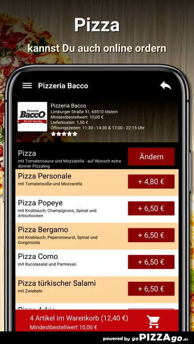 Скриншоты Pizzeria Bacco Idstein