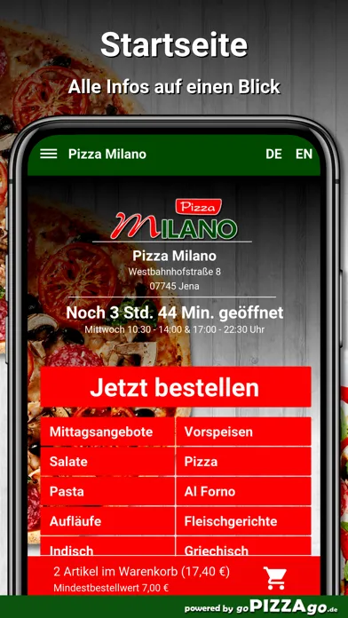 Capturas de pantalla de Pizza Milano Jena