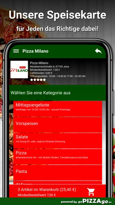Capturas de pantalla de Pizza Milano Jena