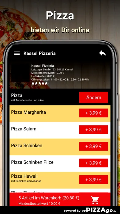 Captures d'écran de Kassel Pizzeria Kassel