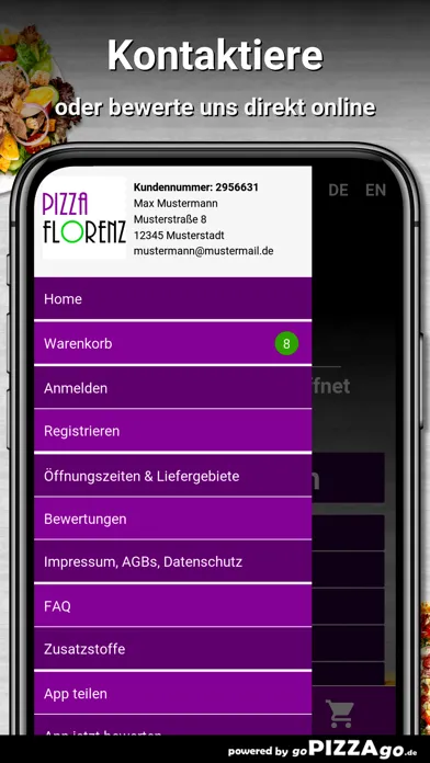 Captures d'écran de Pizza Florenz Kassel