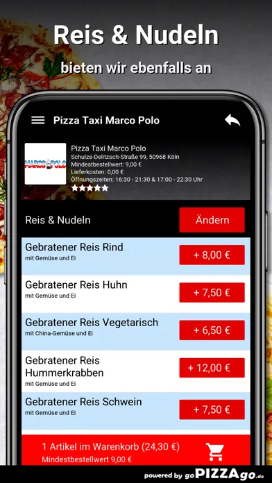 Pizza Taxi Marco Polo Köln سکرین شاٹس