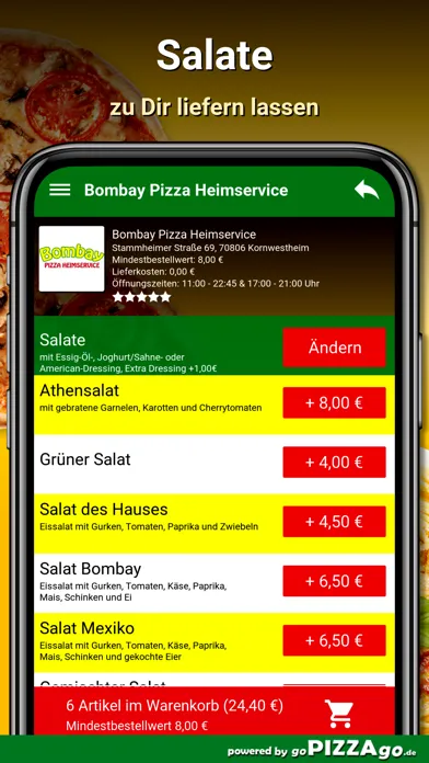 Bombay Pizza Kornwestheim Ekran Görüntüleri