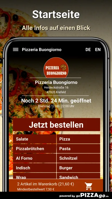 Pizzeria Buongiorno Krefeld スクリーンショット