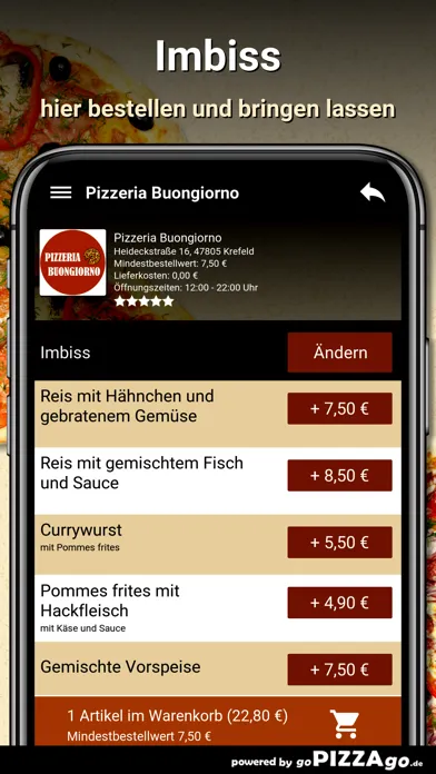 Pizzeria Buongiorno Krefeld スクリーンショット