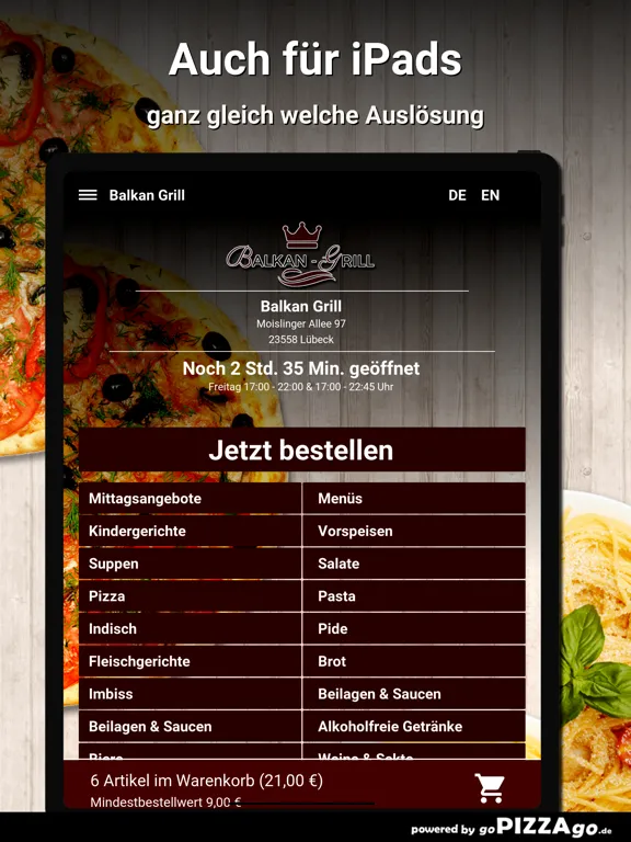 Capturas de pantalla de Balkan-Grill Lübeck iPad 