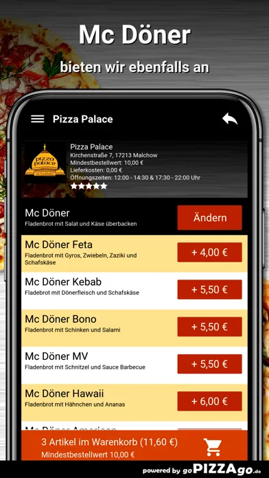 Capturas de pantalla de Pizza Palace Malchow