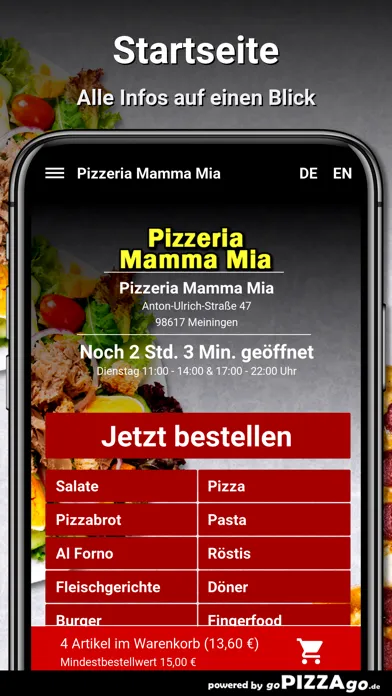 Ảnh chụp màn hình của Pizzeria Mamma Mia Meiningen