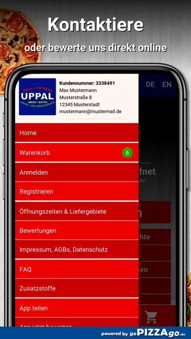 Captures d'écran de Uppal Pizza Express Metzingen