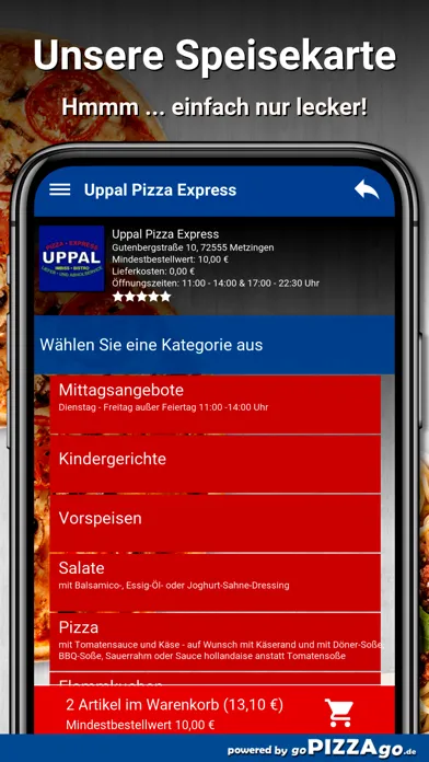 Captures d'écran de Uppal Pizza Express Metzingen