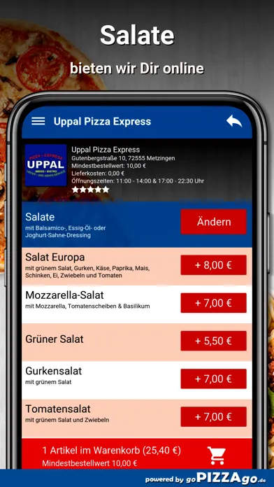 Captures d'écran de Uppal Pizza Express Metzingen