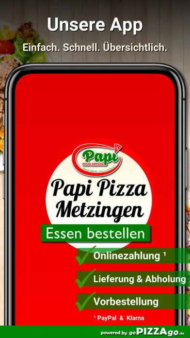 Скриншоты Papi Pizza Service Metzingen