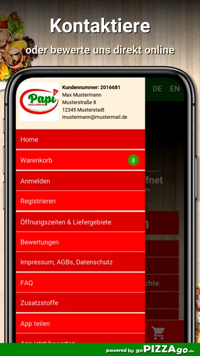 Скриншоты Papi Pizza Service Metzingen