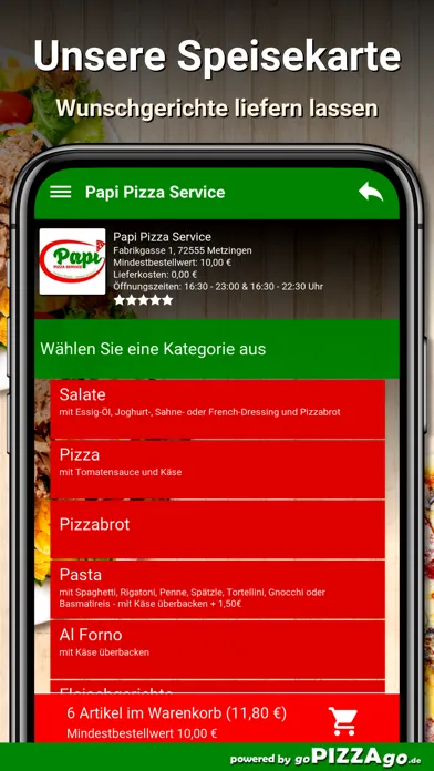 Скриншоты Papi Pizza Service Metzingen