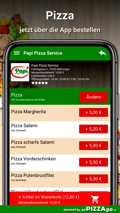 Скриншоты Papi Pizza Service Metzingen