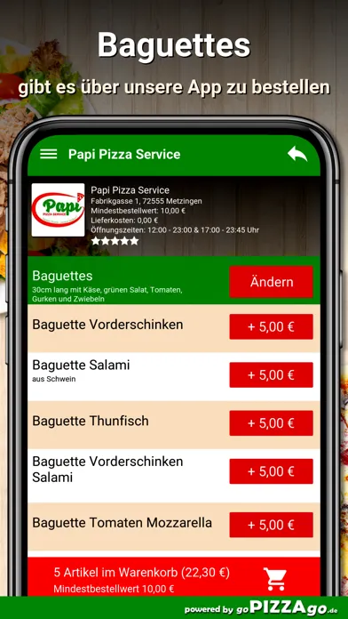 Скриншоты Papi Pizza Service Metzingen