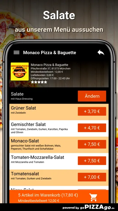 Tangkapan skrin Monaco Pizza München