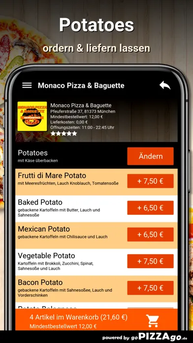 Tangkapan skrin Monaco Pizza München