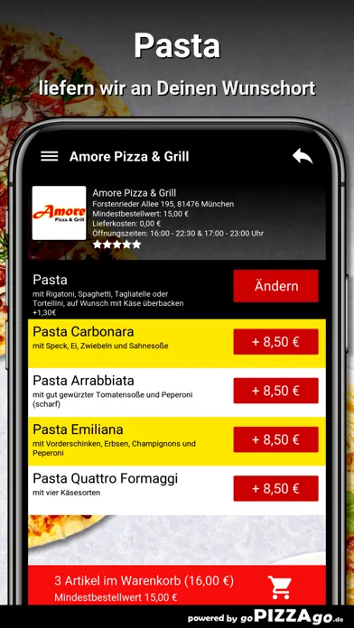 Amore Pizza & Grill München應用截圖