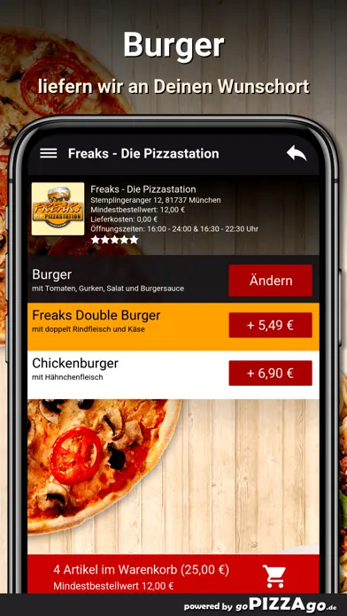 Freaks Pizza München سکرین شاٹس
